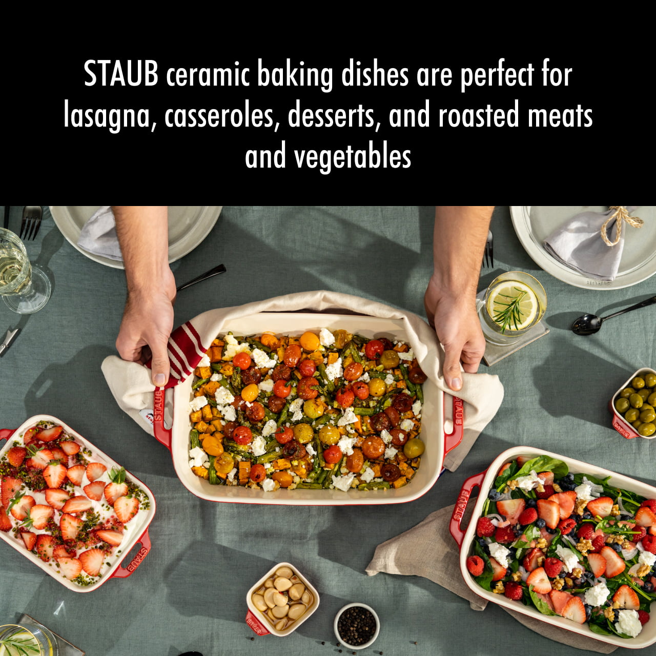 Staub 3-Piece Rectangular Baking Dish Set – Atlanta Grill Company