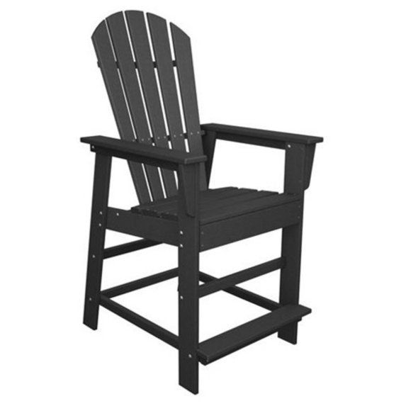 POLYWOOD® South Beach Recycled Plastic 24 in. Counter Chair