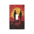 thumbnail image 2 of Switch Panel Switch Decoration 2.76x4.53x0.28 Inches Duplex Outlets Switch Plate Wall Plates Living Room Kitchen Bedroom Study Switches Red Western Cowboy, 2 of 8