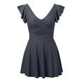 thumbnail image 1 of Bathing Suits Woman -Women's Ruffled One PC Swimsuits V Neck Control Cutout High Waisted Bathing Suit, Bikinis For Women, 1 of 6