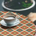 thumbnail image 2 of Ambesonne Mexican Fitted Round Tablecloth, Retro Indigenous, 36"- 40" Diameter, Multicolor, 2 of 5