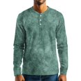 thumbnail image 4 of WTOBBY Men's Gradient Tie-Dye Zip-Up Hoodie Henley Long Sleeve Shirt Casual Loose Fit Top for Men in Everyday Fashion and Comfort,Mint Green 2XL, 4 of 7