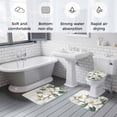thumbnail image 6 of Spring Magnolia Bathroom Rugs Set Vintage White Floral Non Slip Absorbent Soft Bath Mats 3 Piece Set with Bathroom Rug, U-Shaped Floor Mat, Toilet Seat Cover Small Size, 6 of 9