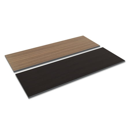 Double Table Top - Alera Reversible Laminate Table Top, Rectangular, 71 1/2w x 23 5/8d, Espresso/Walnut