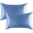thumbnail image 1 of Funda de almohada de satén para el cabello y la piel, paquete de 2 - Fundas de almohada de tamaño estándar - Fundas de almohada de satén con cierre de sobre Ormromra LRWJ057-2, 1 of 7
