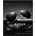 thumbnail image 2 of Un par de gafas de sol tipo sapo, gafas polarizadas adecuadas para conducir/pescar (marco negro y película gris C1), 2 of 4