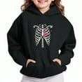 thumbnail image 2 of Cotton Hoodies for Boys Girls Pumpkin Halloween Outfit Loose Long Sleeve Hooded Graphic Sweatshirt Pullover Tops (11 Years, Black 06), 2 of 4