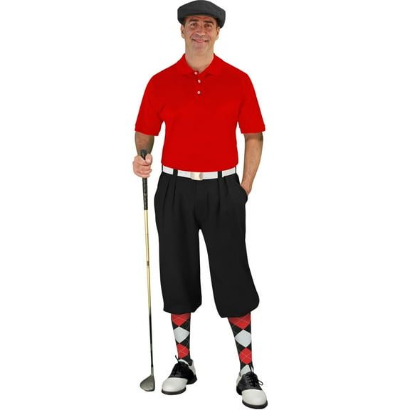 Golf Knickers Start-in-Style Traditional (Plus Fours) Outfit for Men - Black - 26"