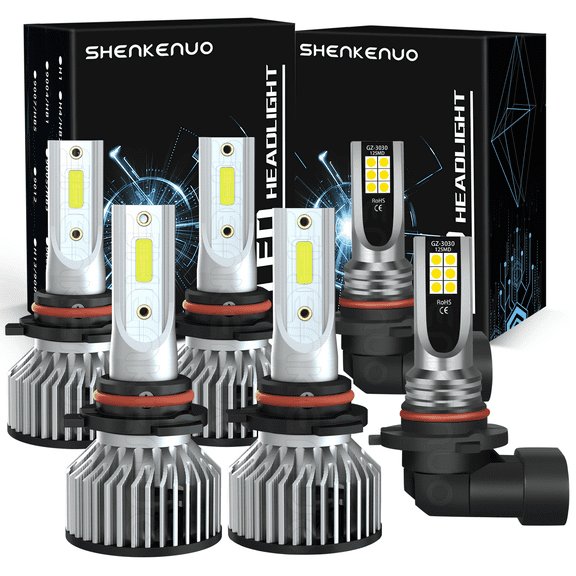 9005 9006 High/Low Beam For Chrysler PT Cruiser 2001-2005 LED Headlights   Fog Light Bulbs  6pcs