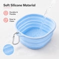 thumbnail image 6 of Aoznliie Travel Dog Bowls, Lightweight Collapsible Silicone Dog Bowl for Camping, 5.1x5.1x0.5 inch Portable Dog Water Bowl for Walking Travel, Blue, 6 of 6