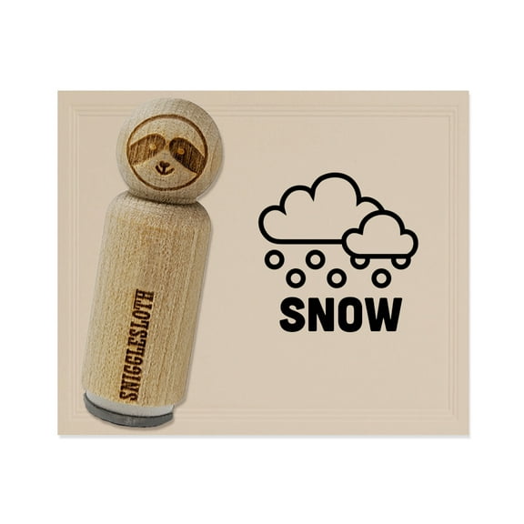Snow Snowy Weather Day Planner Rubber Stamp for Scrapbooking Crafting Stamping - Mini 1/2 Inch