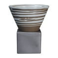thumbnail image 4 of Coarse Pottery Coffee Mug With Base Ceramic Tea Cup Creative Triangular Cone Shape Porcelain Mug For Home Office Gift, 4 of 13