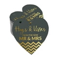 thumbnail image 1 of Inkdotpot 100 Pack Real Gold Foil Paper Tag Hugs & Kisses From The Wedding Favor Hang Tag, 1 of 6