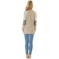 thumbnail image 3 of Túnica de bloque de color con estampado de leopardo de manga larga para mujer, camisas a rayas con cuello redondo, blusas informales, Tops Zhivalor  WMZY-695-9, 3 of 6