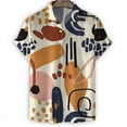 thumbnail image 3 of Camisa de moda con estampado de flores en 3D para hombre, camisas hawaianas de manga corta con solapa de verano, blusa holgada con botones y flores para la calle, 3 of 5