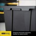 thumbnail image 2 of BLACK & YELLOW 27-Gallon Tough Storage Containers, Snap Lid, Black, 4 Count, 2 of 2