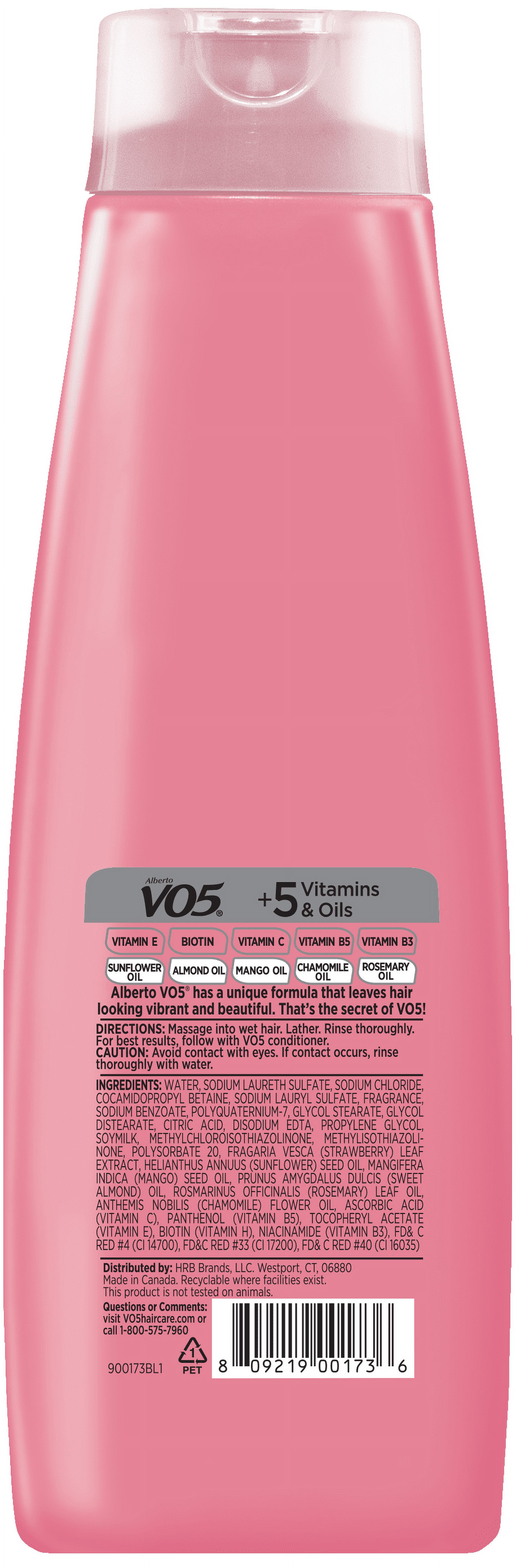 Alberto VO5 Strawberries & Cream Moisturizing Shampoo with Soy Milk, for All Hair Types, 16.9 fl oz - image 2 of 6