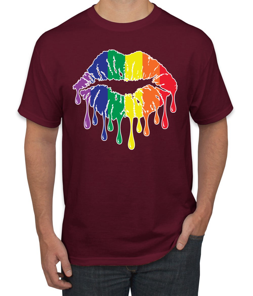 Gender Equality Shirt Gay Pride Shirt Rainbow Pride Shirt Queer Shirt LGBTQ Flag Dripping Lips Shirt Lesbian T-Shirts Bisexual Shirt