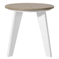 thumbnail image 2 of WestinTrends Pacifica HDPE Plastic Outdoor Round Adirondack Patio Side Table, White/Sand, 2 of 9