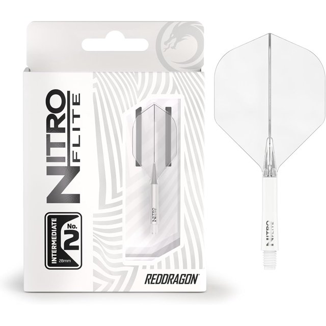 CHL-Darts – Système de Vol et d'Arbre Intégré Nitro Flite – Forme et Design No.2 - Disponible en Short, Intermédiaire et Moyen - Disponible en Variété de Couleurs - Accessoires de Fléchettes Professionnels
