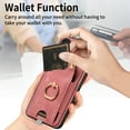 thumbnail image 4 of Allytech Wallet Case for Samsung Galaxy S24, Support Car Mount, Luxury PU Leather Shockproof Anti-Fall 360° Finger Ring Stand Rotatable Kickstand Case with Magnetic Snap & Card Slots - Pink, 4 of 8
