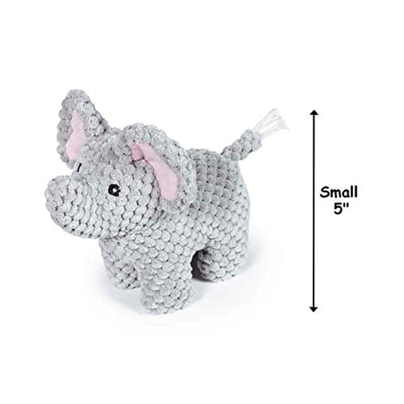 Pachyderm Pals Jouets pour Chiens Éléphant Rugissant en Velours Côtelé - Choisir la Taille (Petit - 5 Pouces)