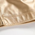 thumbnail image 6 of NOLDARES Men Leather Zip Up Jacket Stand Collar Leather Motorcycle Jacket Lightweight Bomber Outwear PU Coat(Z02-Gold,M), 6 of 6