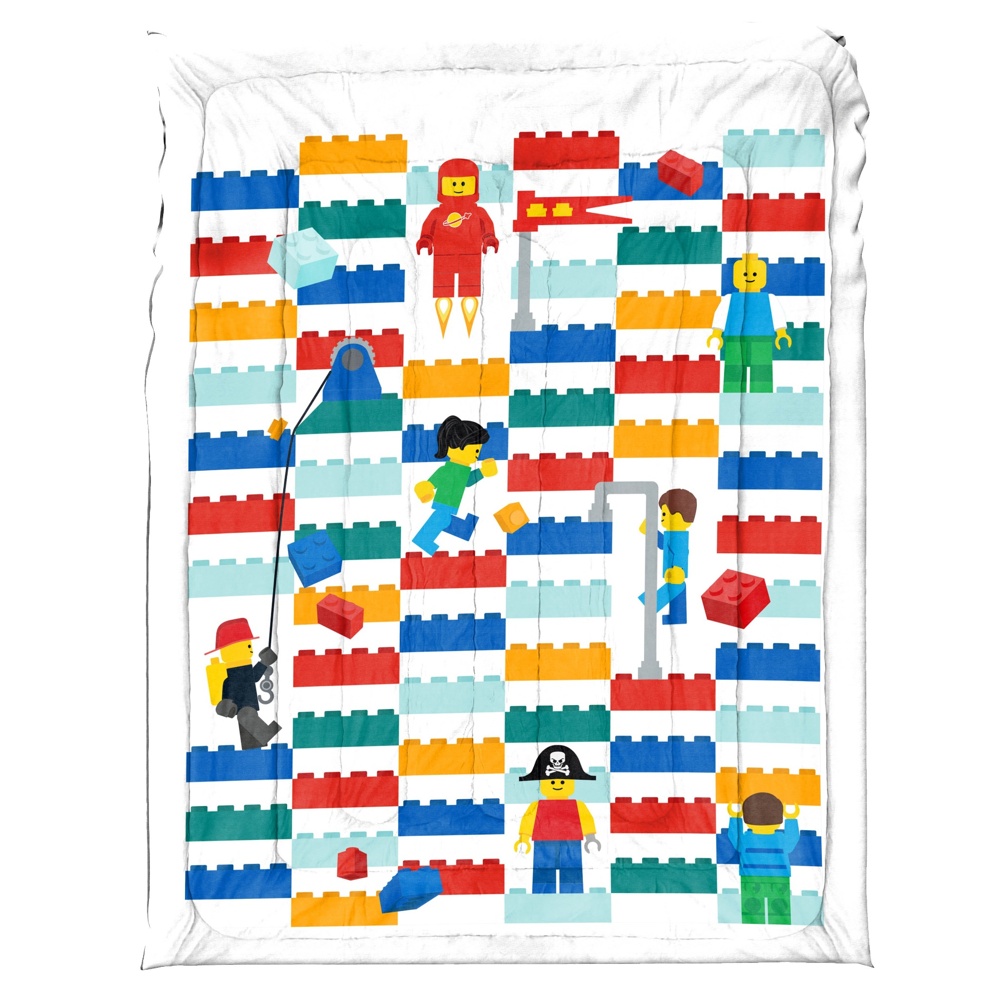 LEGO® Kids 2 Piece Multicolor Reversible Comforter and Pillowcase Bedding Set, Twin/Full