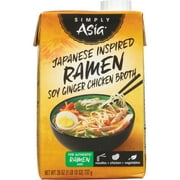 Simply Asia Gluten Free Japanese Inspired Ramen Soy Ginger Chicken Broth, 26 fl oz Brick