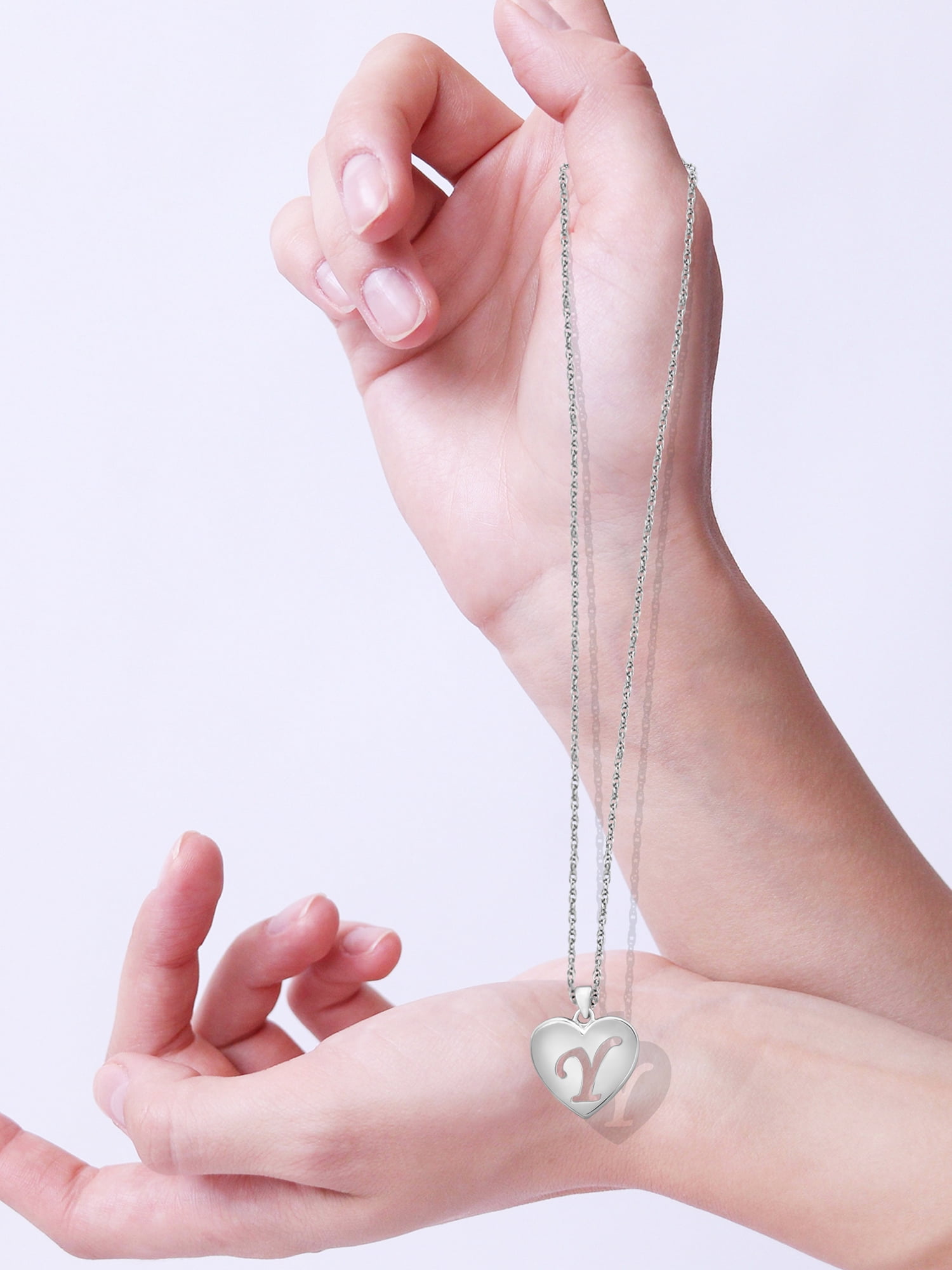 JewelersClub Initial Letter Pendant for Women | Customizable Sterling Silver Y AlphabetMonogram Necklaces for Girls | Cursive Script Capital Letters | Personalized Jewelry Gift for Her