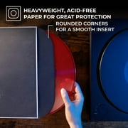 BIG FUDGE Vinyl Record Album Inner Sleeves - 12 inch x 50 pcs - Special Heavyweight & Acid-Free Black Edition - Slim Anti Static Records Sleeve for LP & Singles
