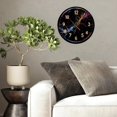 thumbnail image 4 of 10-Inch Silent Wooden Wall Clock, " Colorful Splashing Water Clock Art Abstract Painting Home Decor "  Silent Non-Ticking Clock, Battery Operated (AA Batteries Not Included), Artistic Home Decor, 4 of 8