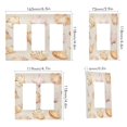 thumbnail image 2 of Yayeee Rocker Switch Wall Plate 3-Gang 6.5"x4.6" Home Decorative Outlet Cover, Pink Seashell, 2 of 6