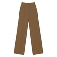 thumbnail image 4 of Work Pants Women, Audhol Women's High Waist Pleated Work Business Casual Trousers Long Straight Suit Pants Trousers Pants for Women Khaki 2XL, 4 of 5