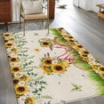 thumbnail image 3 of Spring Area Rugs Collection 4'x6', Bicycles Botanical Sunflowers Leaves Butterfly Non Slip Indoor Rectangle Throw Runner Rug Floor Mat Carpet for Living Room Dining Table Bedroom Nursery, 3 of 9