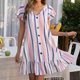thumbnail image 2 of Vestido de manga corta para mujer, vestido de manga corta para mujer, vestido casual de verano, vestido casual de manga corta, diseñado meticulosamente, 2 of 6