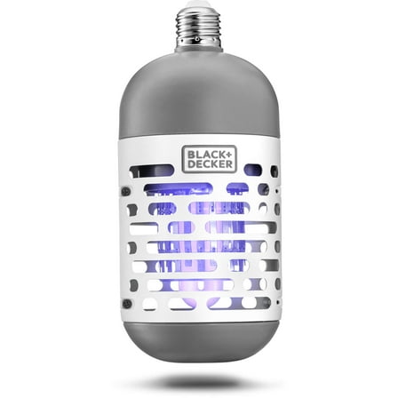BLACK DECKER UV LED Light Bulb Electric Bug Zapper for Indoor & Outdoor Use, Helps protect Up to 500 Square Feet