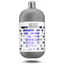 BLACK DECKER UV LED Light Bulb Electric Bug Zapper for Indoor & Outdoor Use, Helps protect Up to 500 Square Feet