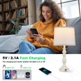 thumbnail image 3 of Leasgy Juego de 2 lámparas de mesa estilo farmhouse de 58 cm con USB C+A, 120 V, 3 of 9