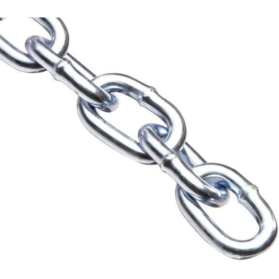 Campbell 0726727 Low Carbon Steel Straight Link Machine Chain on Reel, Zinc Plated, #2 Trade, 0.15" Diameter, 125' Length, 325 lbs Load Capacity