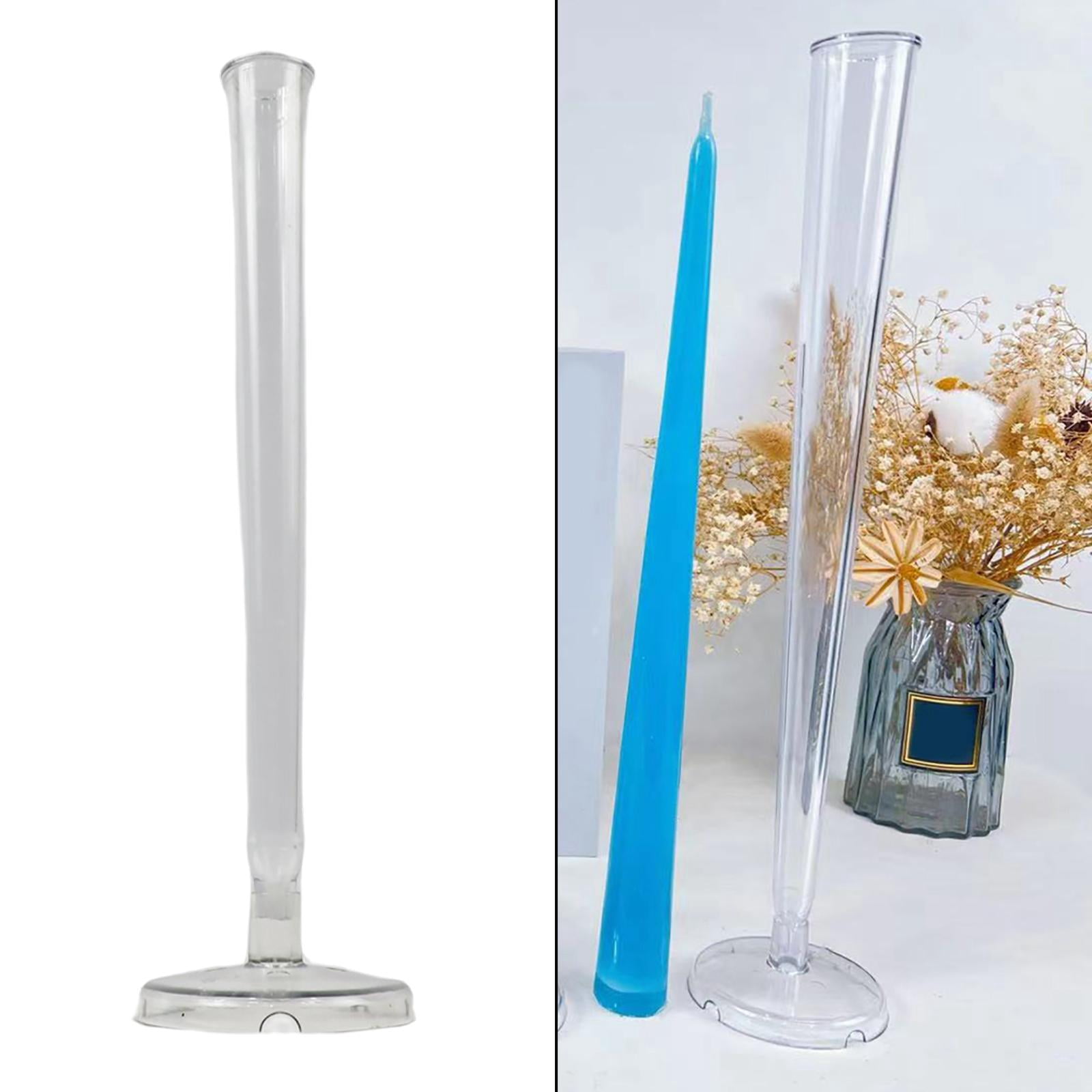 FVDPWYE Clear Plastic Candle Mold Handmade DIY Craft Taper Candles Mould for Soap Making 3x36.2cm