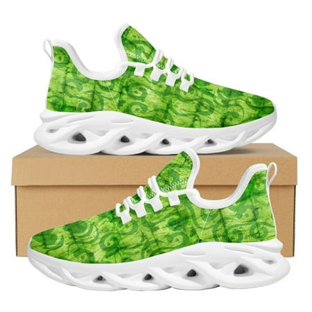 

Fashion 3D Clover Design Non-Slip Flat Shoes Cozy Women s Breathable Platform Jogging Shoes St. Patrick s Trend Lace-up Sneakers
