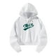thumbnail image 3 of Sudadera con capucha Sudaderas con capucha deportivas Patrón verde, Tela de otoño blanca, Suéter de manga larga, Sudadera con capucha informal para M, 3 of 8