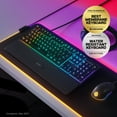 thumbnail image 4 of SteelSeries Apex 3 RGB Gaming Keyboard – 10-Zone RGB Illumination – IP32 Water Resistant – Premium Magnetic Wrist Rest (Whisper Quiet Gaming Switch), 4 of 14