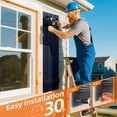 thumbnail image 5 of Board and Batten Exterior Window Shutters - Weather-Resistant Polypropylene - Easy DIY Install with 24 Pcs Shutter Fasteners - Compatible with Vinyl and Brick Surfaces - 14.5"W x 31"H - Blue, 5 of 9