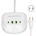 thumbnail image 1 of Estación de carga USB T3P+ de 4 puertos con 2 puertos tipo C y 2 puertos QC3.0 para teléfonos móviles y tabletas de 100 a 240 V (enchufe estadounidense), 1 of 10