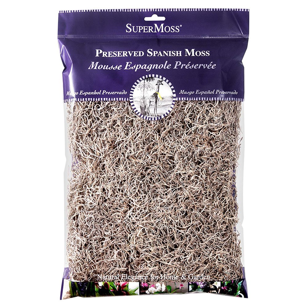 Super Moss 26914 Spanish Moss Preserved, Natural, 8oz (200 cubic inch