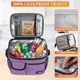 thumbnail image 5 of OPUX Insulated Lunch Box for Men Women Kids, Leakproof Reusable Lunch Bag Cooler for Work School Office, Soft Thermal Lunchbox Tote Shoulder Strap for Boys Girls Adults, Heather Purple, 14 Can/8L, 5 of 9