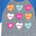 thumbnail image 3 of Barbie - Barbie Candy Hearts - Toddler And Youth Raglan Graphic T-Shirt, 3 of 4