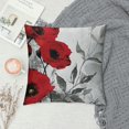 thumbnail image 2 of Creowell  Black Red Flower Pillow Covers Love Pillow Covers Decorative Square Throw Pillow Covers Couple Cushion Cases Home Decor for Sofa Bedroom Car, 2 of 5